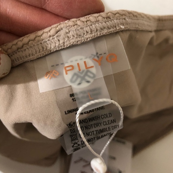 NWT Pilyq Bikini Bottom Swim Tan Beige L - Picture 5 of 9